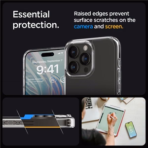 Dėklas telefonui Spigen Crystal Hybrid iPhone 15 Pro Max - skaidrus (m)