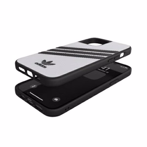 Adidas OR formuotas dėklas PU iPhone 12 Pro Max - balta/juoda