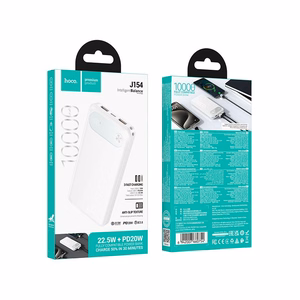 Išorinė baterija Hoco 10000 mAh QC PD 22,5W J154 balta