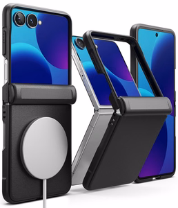 Ringke Onyx Flap MagSafe dėklas, skirtas Samsung Galaxy Z Flip 8 – juodas