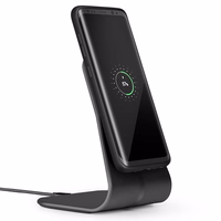XVIDA Fast Charging Desk stovas - Inductive įkroviklis Samsung Quick Charge 2.0 (juodas)