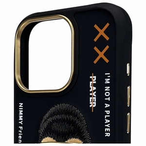 Nimmy Cool&Cute 2.0 Beždžionės dėklas telefonui iPhone 16 Pro - juodas
