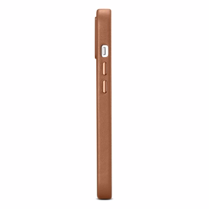 iCarer Dėklas Odinis viršelis iPhone 14 Plus rudas (suderinamas su MagSafe)