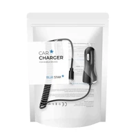 Automobilinis įkroviklis BLUE STAR 2A su kabeliu Micro USB juodas