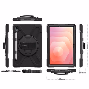 Crong Defender Plus – Rugged dėklas Samsung Galaxy Tab S11 11” (juodas)