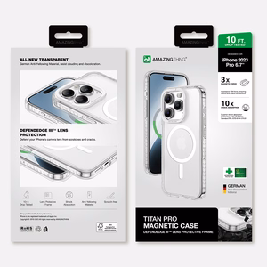 Amazing Thing Titan Pro Magnetinis dėklas telefonui 10FT IP156.7PTMCL Iphone 15 Pro Max skaidrus