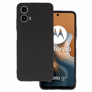 Matinis juodas dėklas telefonui Motorola Moto G34 5G