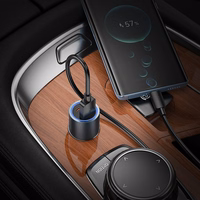 Automobilinis įkroviklis Hoco USB A + USB C PD QC3.0 48W Z60 juodas