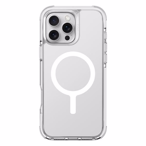 Uniq Combat iPhone 16 Pro 6.3" Magnetinis įkrovimo dėklas baltas/švytintis baltas