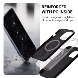 Crong Color Cover Magnetic MagSafe dėklas, skirtas iPhone 16 Pro Max, titano spalvos