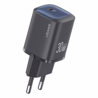 USAMS Tinklo įkroviklis CC251 30W GaN USB-C Fast Charging HC Series juodas CC251TC01