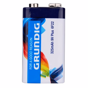 Grundig 6F22 9 V zinc battery, 325 mAh