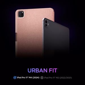 Spigen Urban Fit dėklas iPad Pro 11 colių 5 / 6 / 2024-2025 rožinis