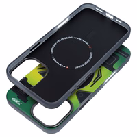 Dėklas telefonui FORCELL F-PROTECT su dviejų sluoksnių 4D technologija, militarinio kritimo testo suderinamas su MagSafe skirtas IPHONE 16 PLUS žalias