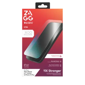 ZAGG InvisibleShield Glass XTR4 Graphene apsauginis stiklas su mėlynos šviesos filtru iPhone 15 Plus / 16 Plus