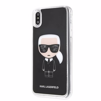Karl Lagerfeld KLHCI65ICGBK iPhone XsMax juodas Iconic Glitter dėklas