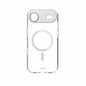 Moshi iGlaze MagSafe dėklas, skirtas iPhone Air, „Luna Silver“ spalvos