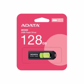 Adata UC300 USB-C 128GB atmintinė, juoda/žalia