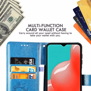 Dėklas Flower Book Samsung A566 A56 5G mėlynas