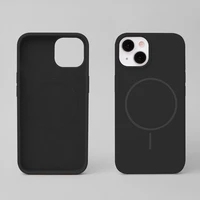 Silikoninis Itin plonas Magnetinis dėklas telefonui iPhone 12 / 12 Pro 6,1" juodas