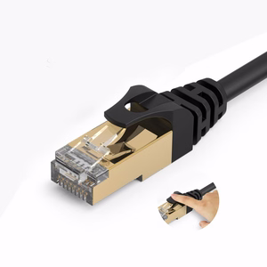 Orico PUG-C7 CAT7 10Gbps RJ45 Ethernet tinklo laidas interneto LAN apvalus 0.5m - juodas