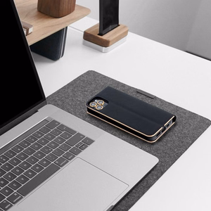 Atverčiamas dėklas skirtas Samsung A27 Luna Book Gold juodas