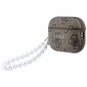 Guess 4G Pearl Dirželis dėklas for AirPods Pro 3 - rudas