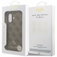 GUESS dėklas telefonui IPHONE 17, suderinamas su MagSafe GUHMP17SP4SM4MW (PU 4G Small 4G ir Classic), rudas