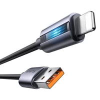 Mcdodo CA-5660 USB-A į Lightning kabelis su mirksinčia šviesa 1.2m (juodas)