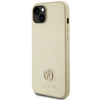 Guess GUHCP15MPS4DGPD iPhone 15 Plus 6.7" auksinis/auksinis kietas dėklas telefonui Strass Metal Logo