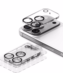 Ringke Camera Full Cover apsauginis grūdintas stiklas kamerai, 2 vnt. komplektas, skirtas iPhone 18 Pro, juodas