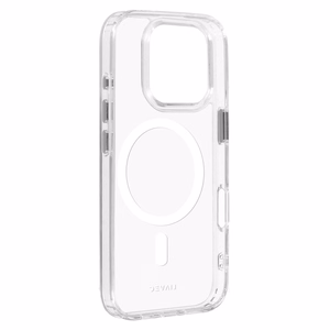 Liavec Blizgus Magnetinis Skaidrus dėklas telefonui Iphone 16 Pro Max balta