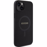 Guess GUHMP15MPSAHMCK iPhone 15 Plus 6.7" juodas/juodas kietas dėklas Saffiano MagSafe