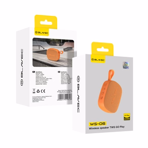 Blavec Nešiojama Bluetooth Garso kolonėlė TWS WS-06 Go Play - 6W (WS06-O) kosmoso oranžinė