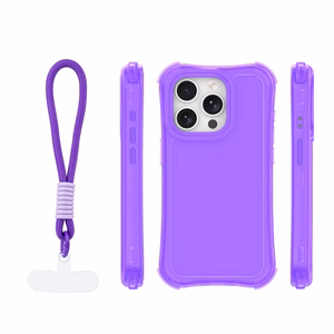 Safepop dėklas su dirželiu skirtas iPhone 15 Pro 6,1" violetinis