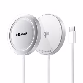 Belaidis įkroviklis Essager "ES-WC11" Qi2 sidabrinis 15W