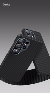 Benks Magnetic Armor Air Kevlar Dėklas Metal Frame 600D (J049) for Samsung Galaxy S26 Plus juodas