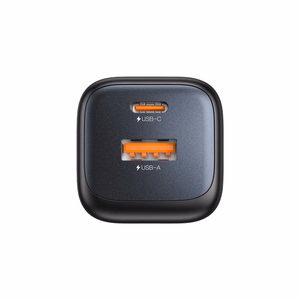 Unitek GaN tinklo įkroviklis USB-A ir USB-C 20W juodas