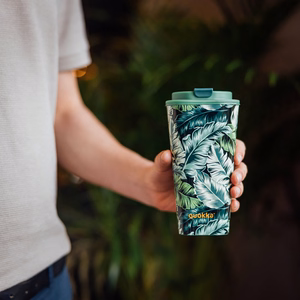 Quokka Vaso Cafe Double Walled puodelis, 450 ml, Jungle