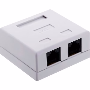 Alantec GN011 – paviršinė Cat 6 tinklo rozetė, balta