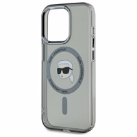Karl Lagerfeld KLHMP15XHLSKIK iPhone 15 Pro Max 6.7" juodas kietasis dėklas IML Metal Karl Head Magnetinis (MagSafe)