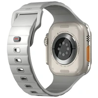 UNIQ dirželis Stride Apple Watch Series 1/2/3/4/5/6/7/8/9/SE/SE2/Ultra/Ultra 2 42/44/45/49mm FKM guminis pilkas