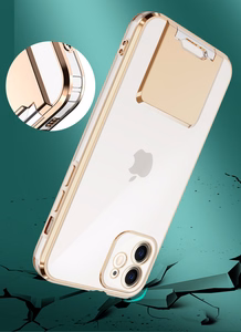 Tel Protect prabangus dėklas telefonui su stovu Iphone 13 Pro violetinis