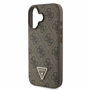 Guess Odinis 4G Trikampis Strass Magnetinis iPhone 16 dėklas - ruda