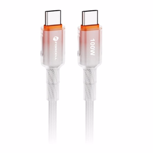 Cable USB C to USB C Forcell F-Energy QC4.0 PD 5A 100W Gradient 1 m C357 white