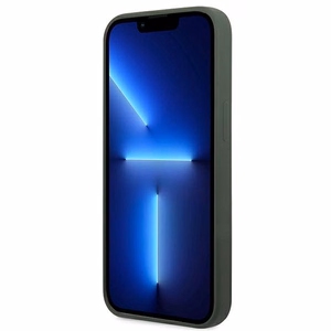 Guess Silikoninis Logo Plate Magnetinis dėklas iPhone 13 Pro / iPhone 13 - žalias