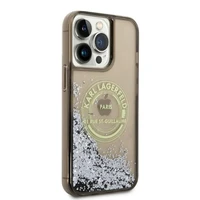 Karl Lagerfeld Liquid Glitter RSG dėklas telefonui iPhone 14 Pro Max - juodas