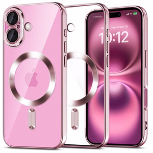 Tech-Protect MagFlex Magnetinis dėklas telefonui iPhone 16 - Skaidrus / Rožinis