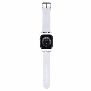 Karl Lagerfeld 3D Rubber Karl Head dirželis baltas skirtas Apple Watch 38/40/41mm