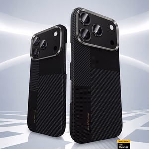 Benks Montage magnetinis Armor Air Kevlar dėklas su metaliniu rėmeliu 600D+1500D (MB70) Iphone 17 Pro Max telefonui juodas